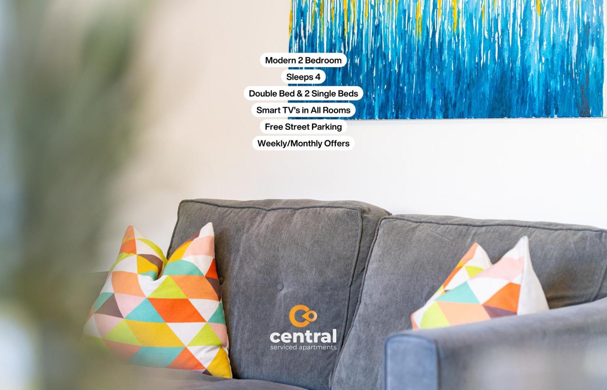Central Serviced Apartments - 2 Bedroom - Free Street Parking - Fast Wifi - Smart Tvs In All Rooms - Ground Level - Family Neighbourhood - 3 X Double Beds - Heating 24-7 - Trade Stays - Weekly & Monthly Offers Dundee Exterior photo